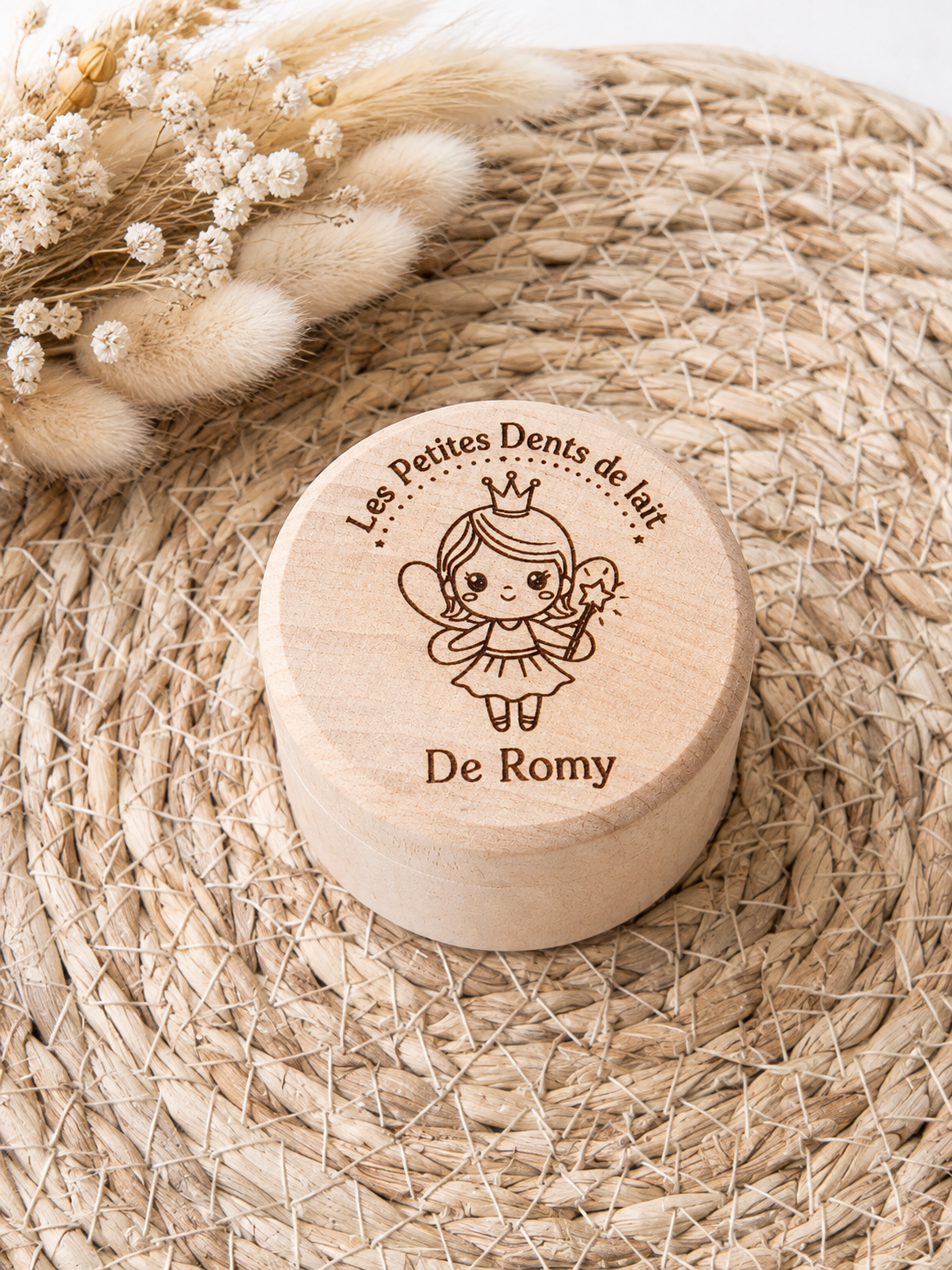 Boîte à Dents de Lait en Bois Personnalisée