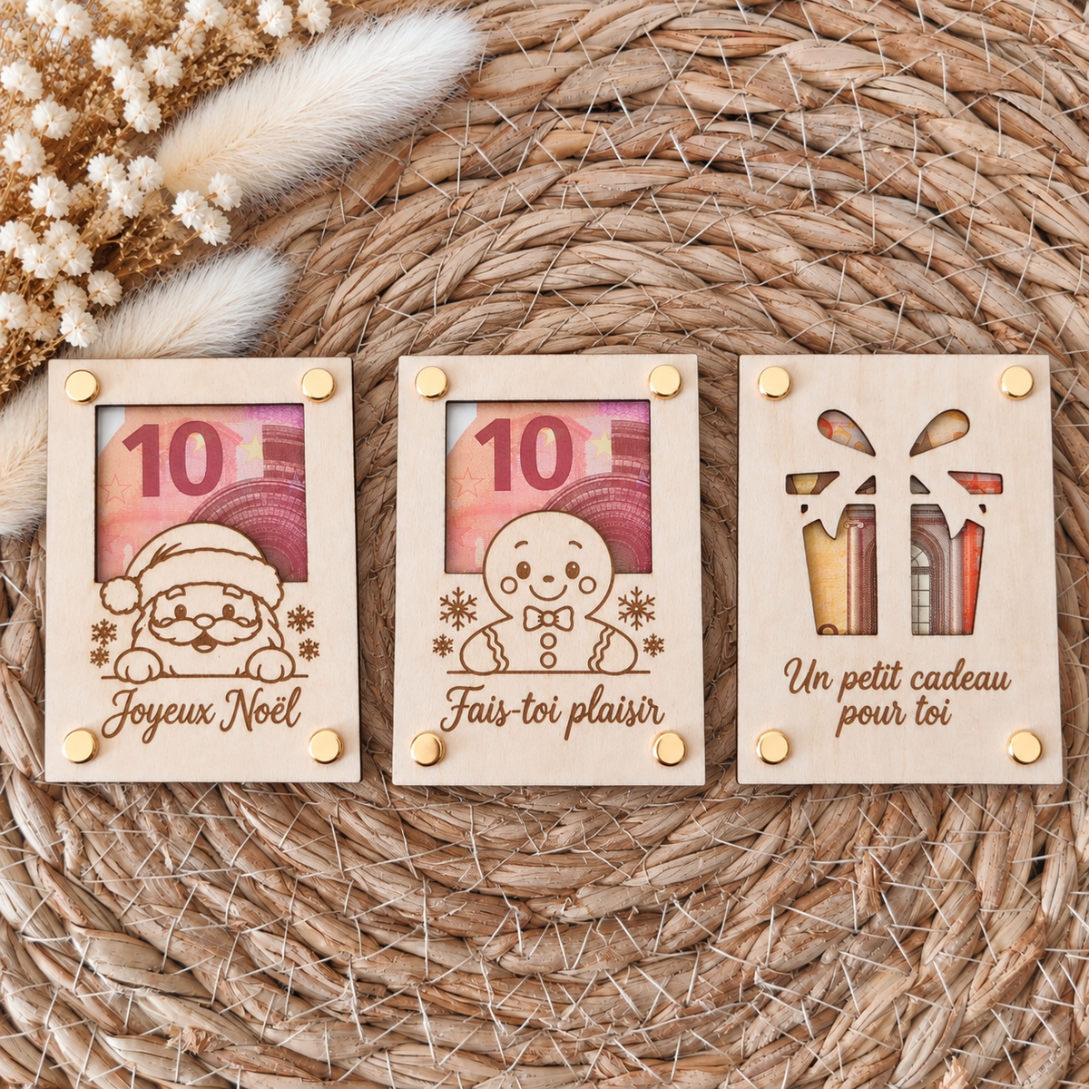 Petite carte cadeau en bois