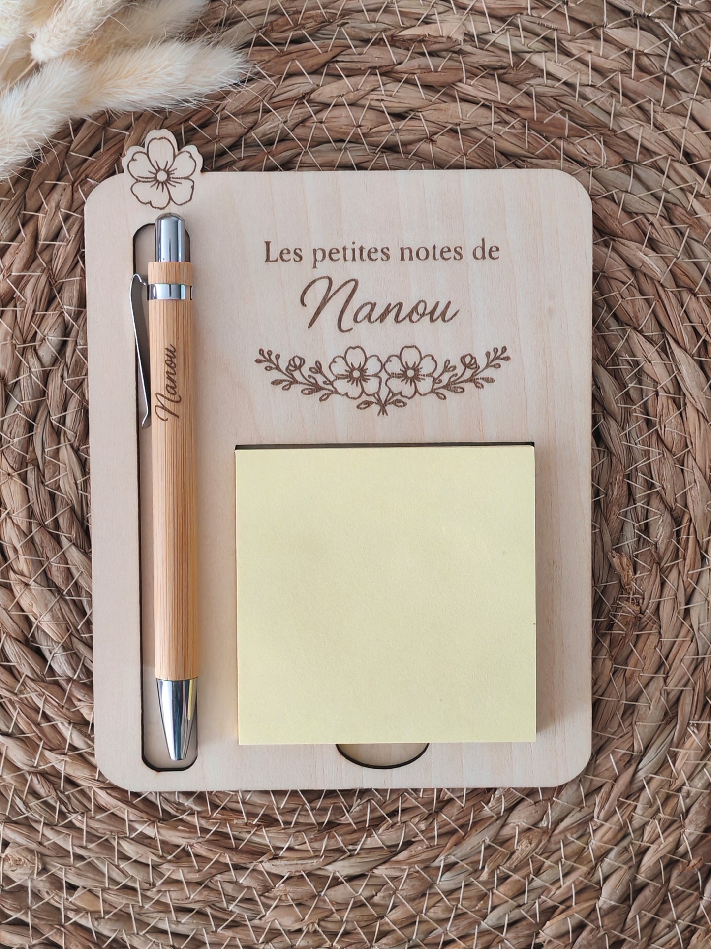 Bloc-notes en bois personnalisé