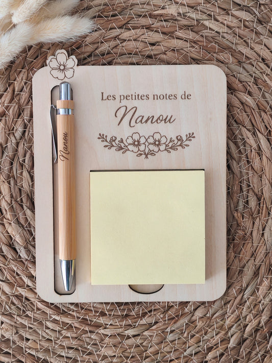 Bloc-notes en bois personnalisé
