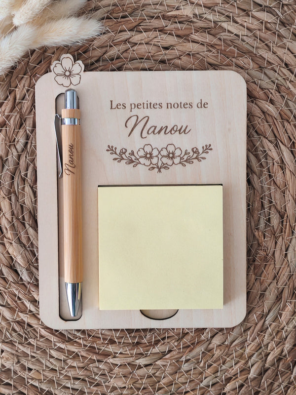 Bloc-notes en bois personnalisé