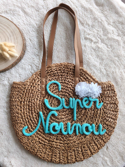 Sac rond en paille