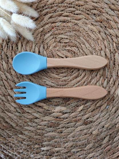 Couverts en bois et silicone personnalisés