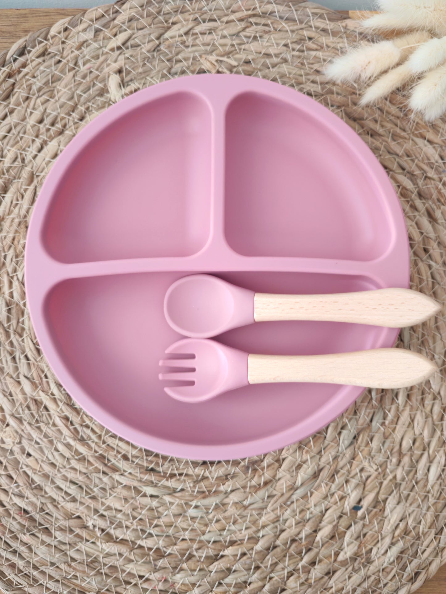 Ensemble repas avec assiette