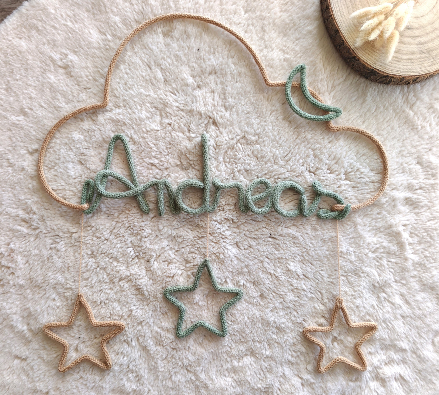 Tricotin Nuage 3 étoiles - Coeur / Etoile / Lune