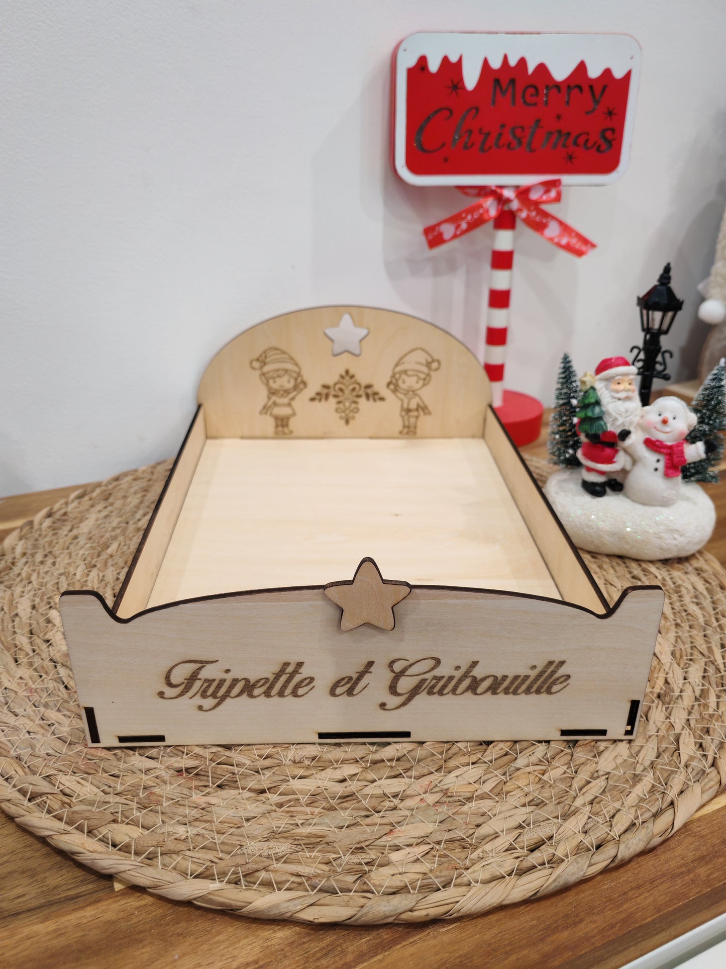 Lit double Lutin en bois