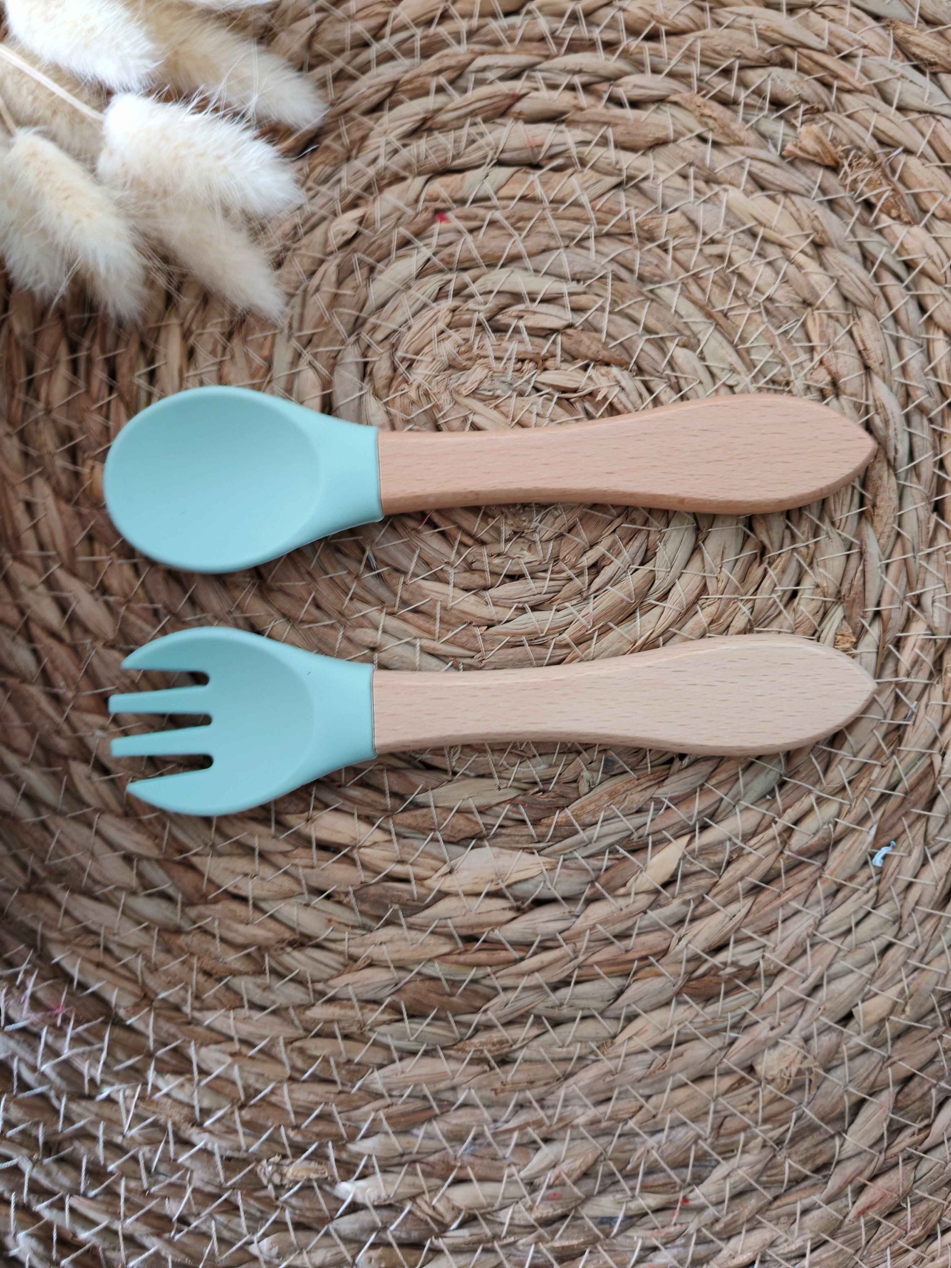 Couverts en bois et silicone personnalisés