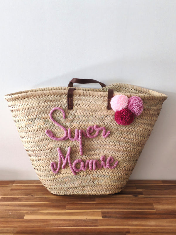 Panier shopping en palmier naturel