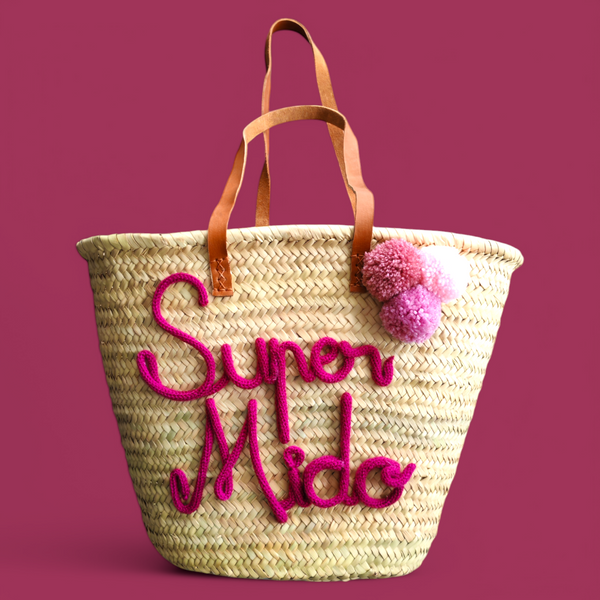 Panier shopping en palmier naturel