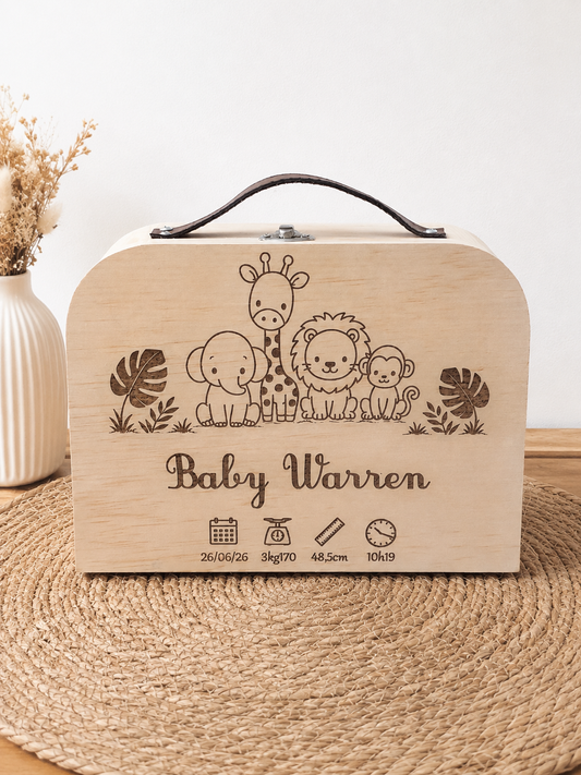 Valisette en bois personnalisée