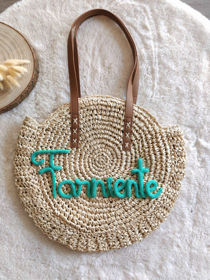 Sac rond en paille