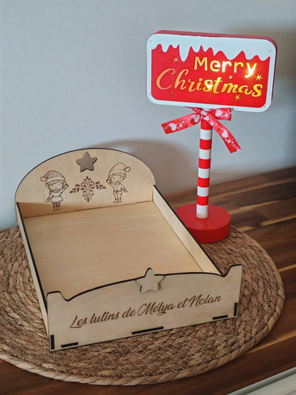 Lit double Lutin en bois