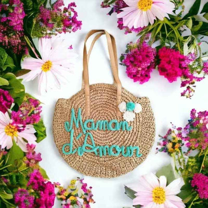 Sac rond en paille