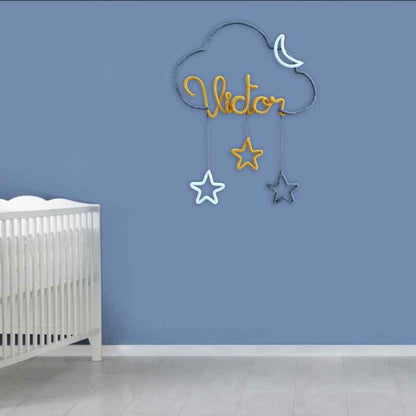 Tricotin Nuage 3 étoiles - Coeur / Etoile / Lune