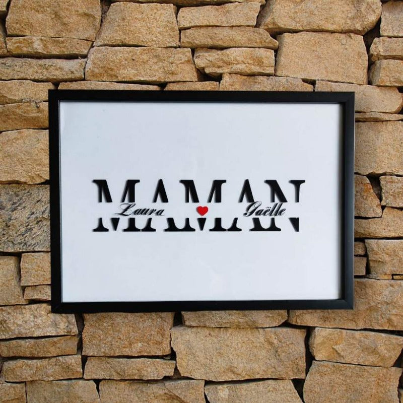 Cadre personnalisé A4  « Maman » – Love Closet