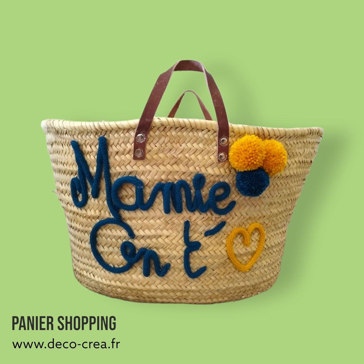 Panier shopping en palmier naturel