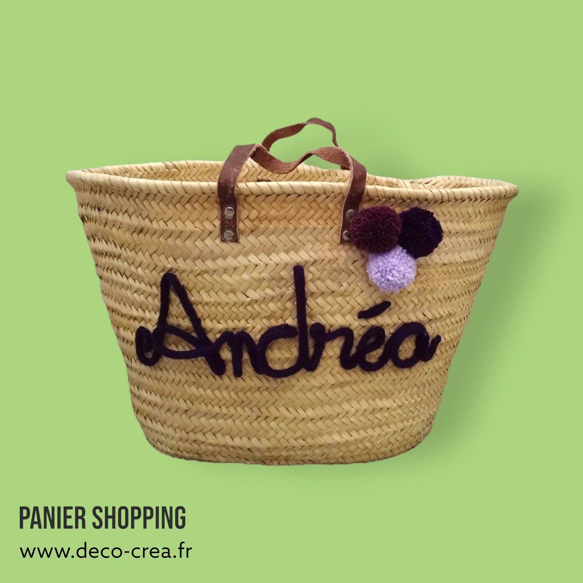 Panier shopping en palmier naturel