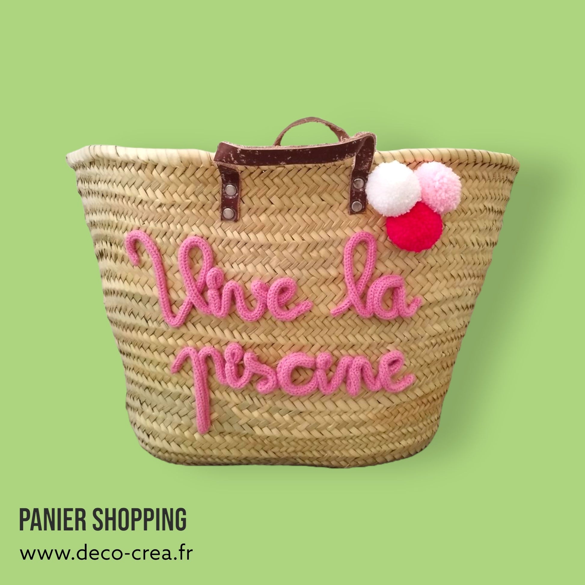 Panier shopping en palmier naturel
