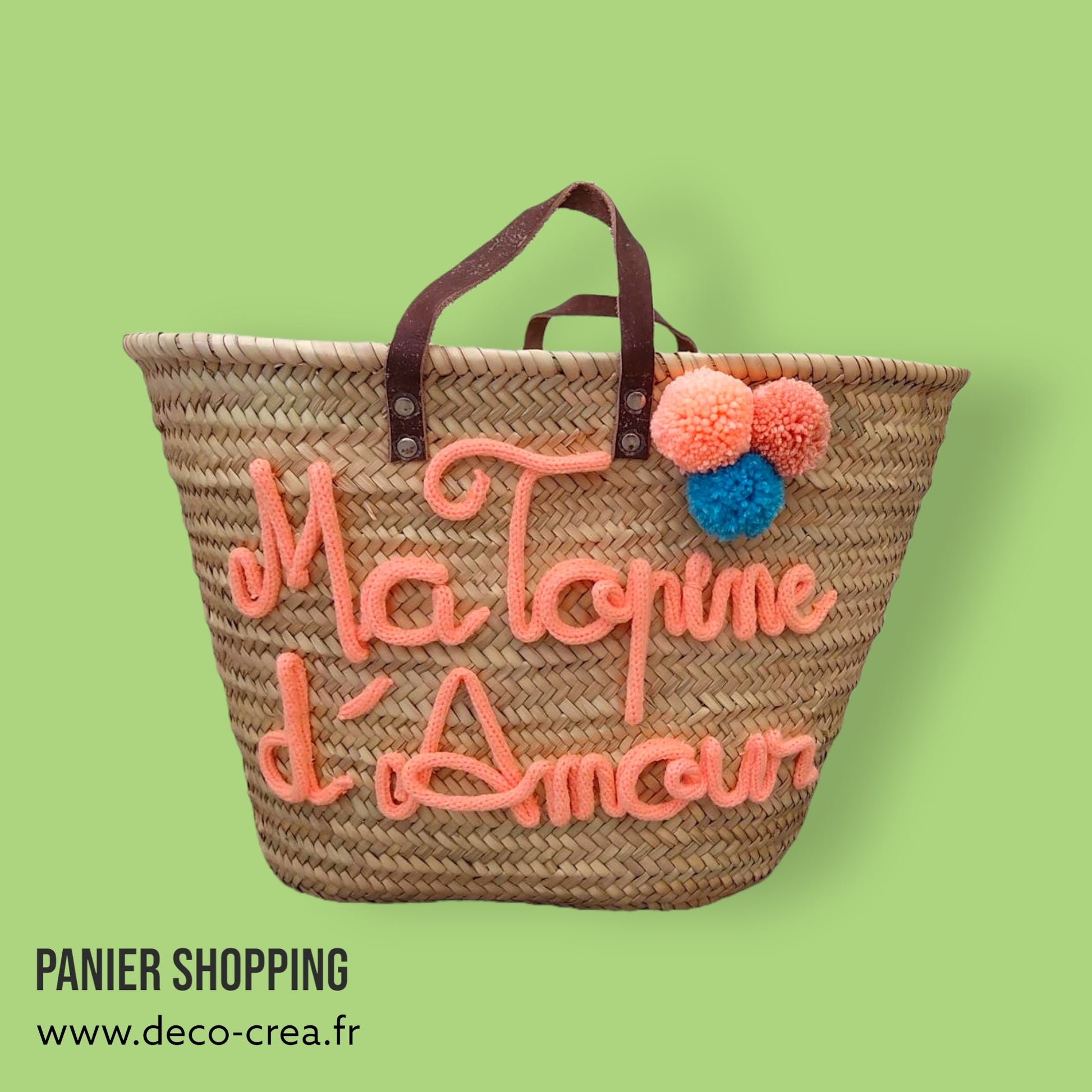 Panier shopping en palmier naturel