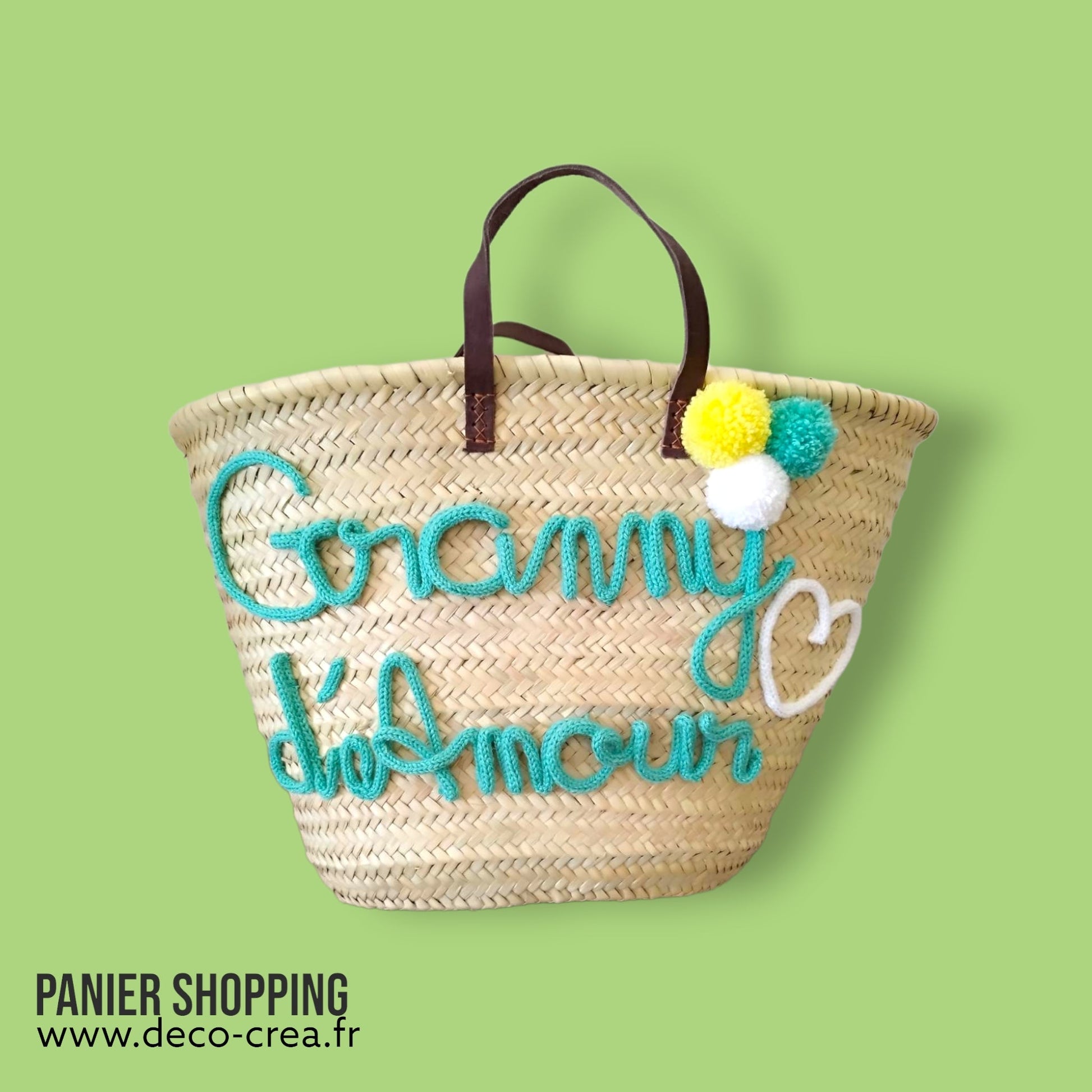 Panier shopping en palmier naturel
