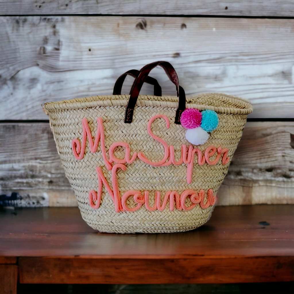 Panier shopping en palmier naturel
