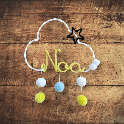 Tricotin Nuage Pompons - Coeur / Etoile / Lune